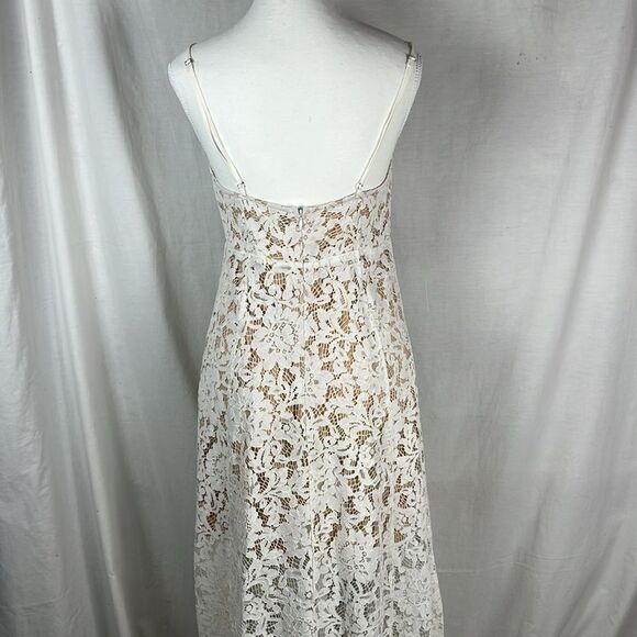 Lulus Off White Lace Dress with V Neckline - Picture 7 of 11
